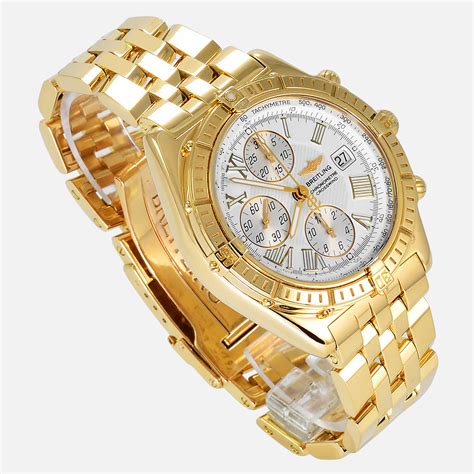 breitling golf watches|Breitling gold chronograph.